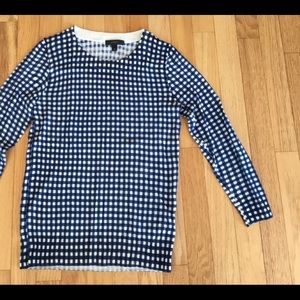 J.Crew xs wool gingham print Tipi Sweater